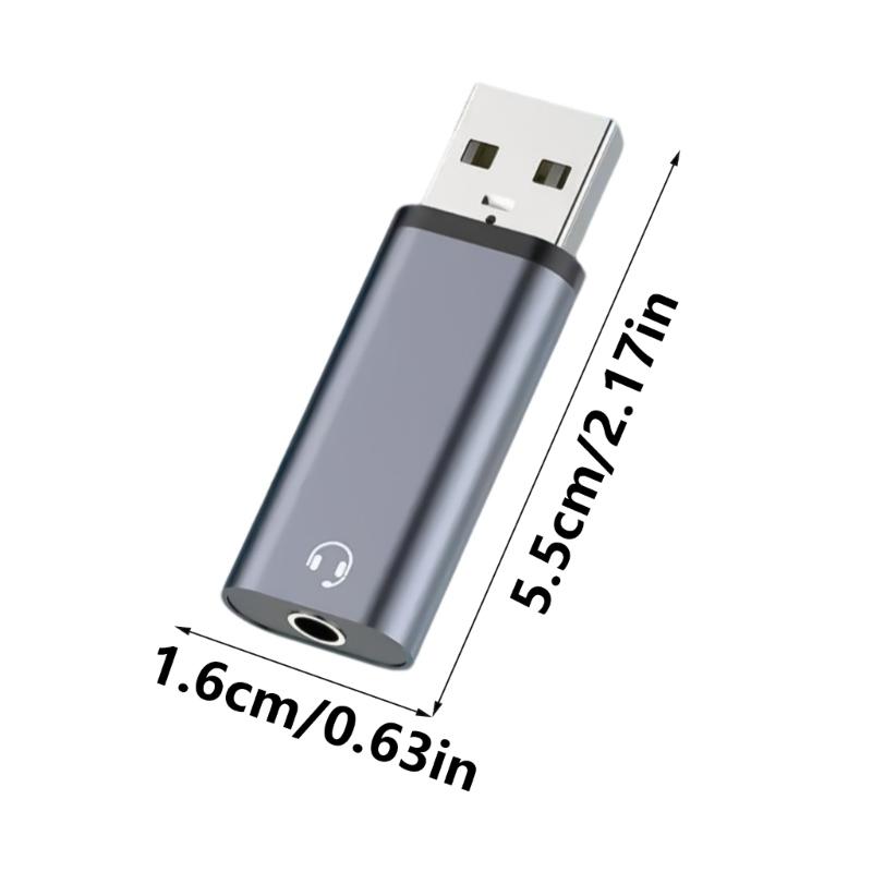 Plug and Play USB на 3,5 мм TRRS Female Адаптер для Наушников USB на 3,5 мм Аудио Адаптер для Игр, Музыки и Фильмов