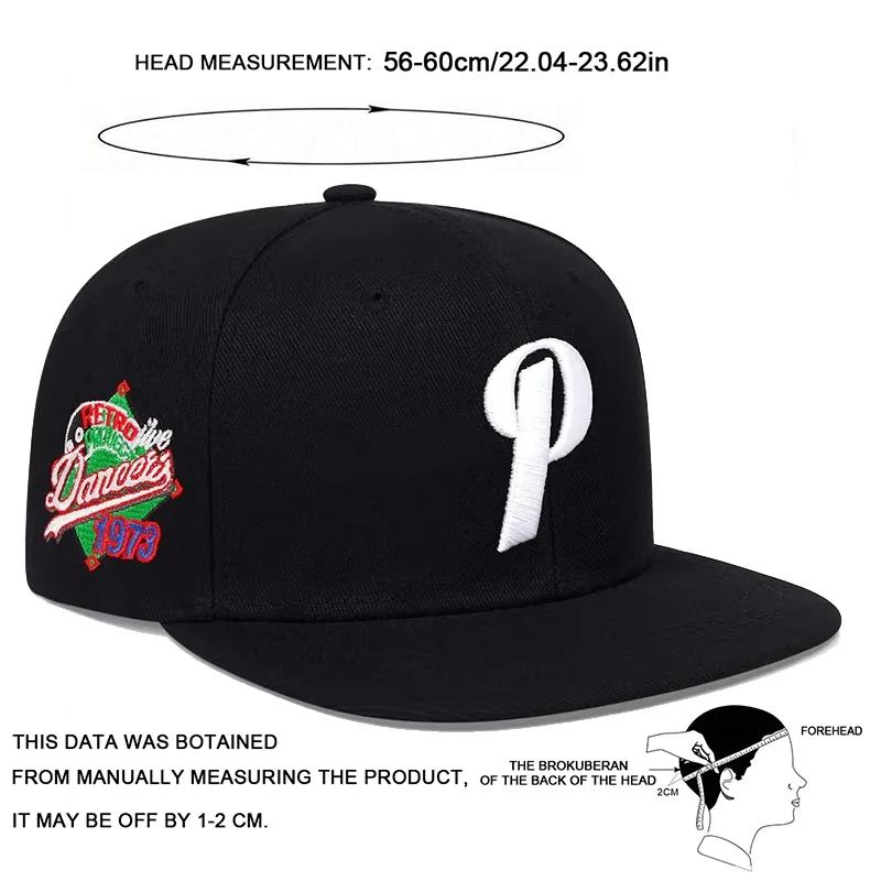 Hip-Hop Stitching Stitched Embroidered Alphabet P Neutral Gender Women Men For Hats Spring Autumn Adjustable Casual Snapback Baseball Caps Outdoor