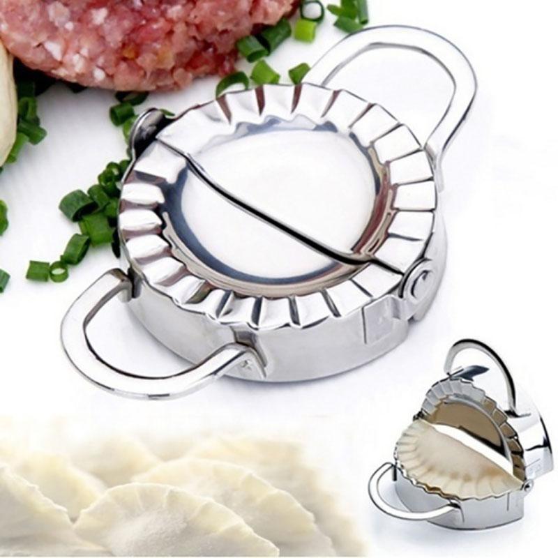 Нержавеющая сталь пельменница с эргономичной ручкой и рифлеными краями