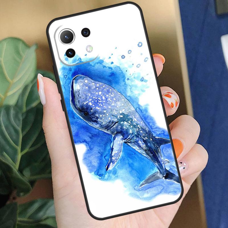 Чехол для телефона Xiaomi 13T Pro 12T 11T 14 12 13 Lite 12X POCO X5 X3 F5 Pro X4 F3 F4 C65 M5s с изображением китовых акул