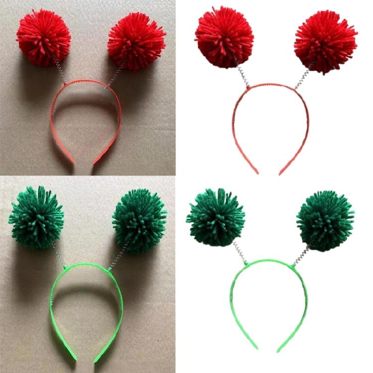 Pompoms Headband Photo Props Fun Hair Hoop 2025 for Party New Year