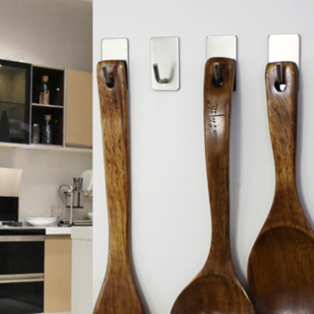 Clothes Kitchen Self Adhesive Wall Mounted Toliet Key Hanger Storage Rack Key Holder Wall Hook