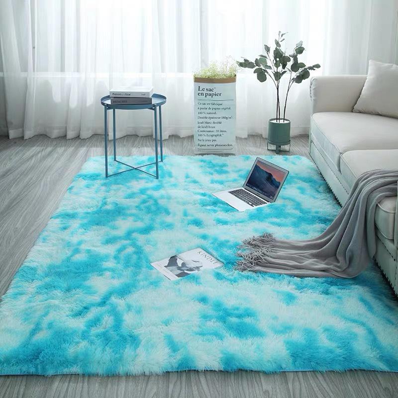 Inyahome Girls Kids Shaggy Fuzzy Soft Carpet Plush Bedside Area Rug Indoor Floor Room Carpet for Teen Dorm Christmas Home Decor