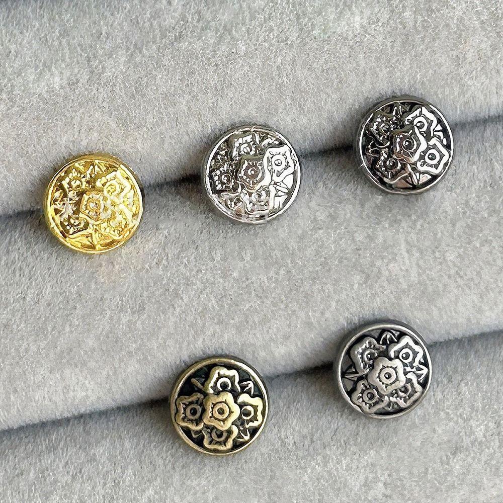 20 шт. 7 мм Пряжки-цветы Металлическая ультрамаленькая пряжка Новая пряжка для кукольного пальто DIY Аксессуары для кукольной одежды