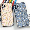 Милый рисунок для iPhone 13,17,11,12,16,14,15,Plus,Pro Max Мягкий силиконовый черный чехол для телефона