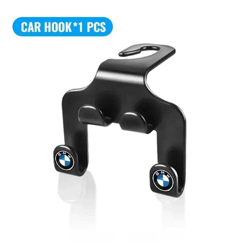 New Double-Head Car Badge Hooks Rear Seat Hanging Storage Holder Phone Bracket For BMW M X1 X3 X4 X5 E46 E90 F20 E60 E39 F10