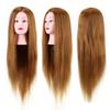 40percent  Real Human Hair Mannequin Head Hairdresser Training Head Cosmetology Doll Head Blond