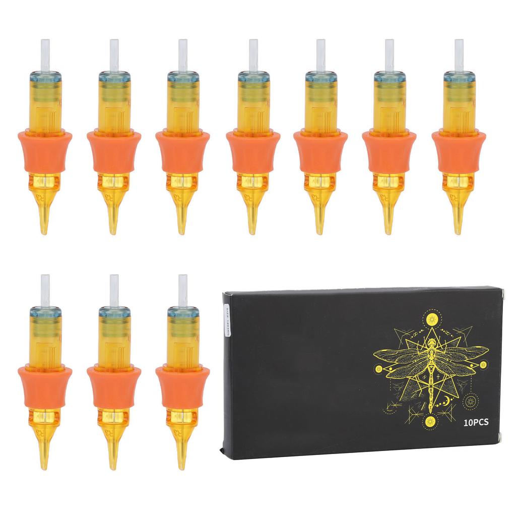 10 шт., игла для тату-картриджа, одноразовая быстрая окраска, гигиеническая ручка для татуировки, иглы для машины