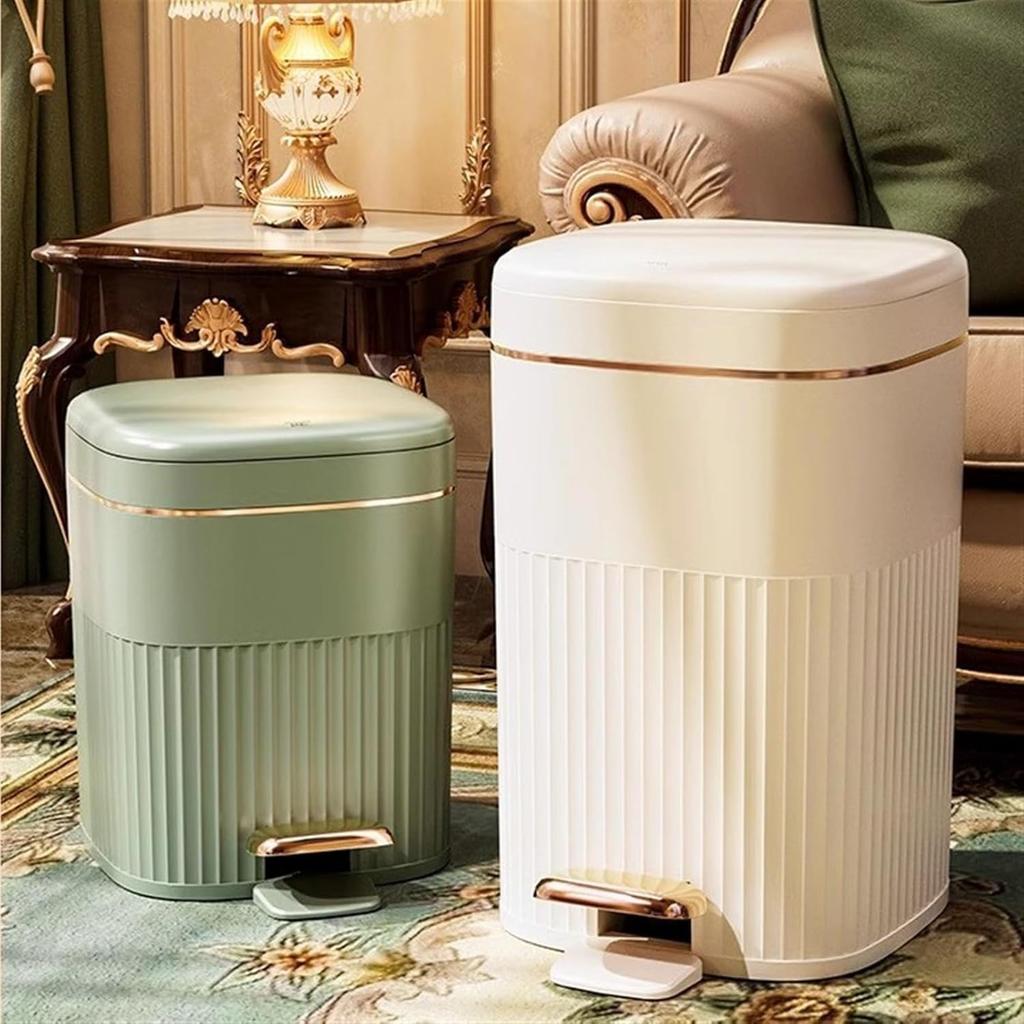 Мусорное ведро с педалью объемом 8/10 л, водонепроницаемое мусорное ведро для ванной комнаты с крышкой, мусорное ведро большой емкости, роскошное офисное кухонное мусорное ведро