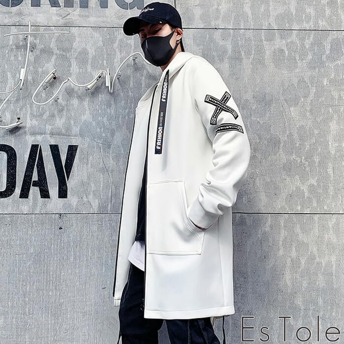EsTole Street Parka Middle Coat Long Jacket Long Parka Zip Up Parka Maxi Length Mountain Parka Parka Dress Big Hood Outerwear Haori Street Style Mode