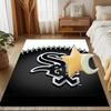 White Chicago Design Floor Mat for Living Room, Game Rooms, Office, Bedroom, Office Floor Mat Playful Design, Christmas fan gifts