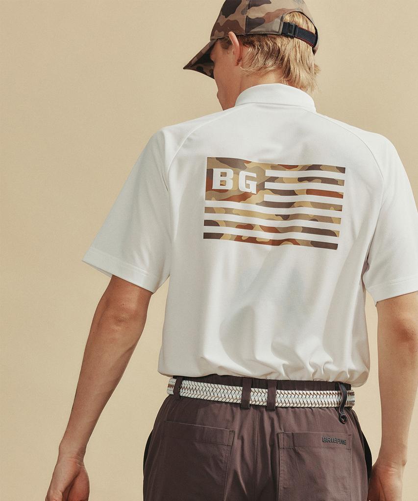 Beulipinggolpeu Men'S Flag Artwork Polo Shirt_White