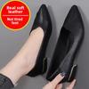 Туфли на толстом каблуке женские Туфли на квадратном каблуке из кожи Туфли-лодочки Zapatos De Mujer Дизайнерская офисная женская обувь