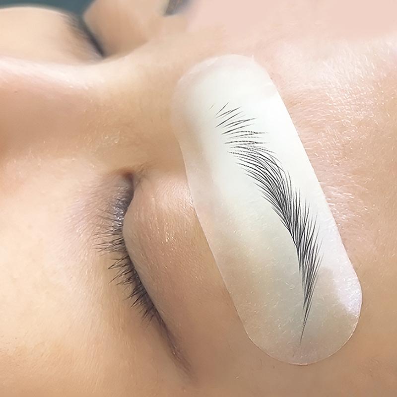 10 шт. татуировки настоящая операция переводная наклейка кожа печать микро брови линия практика перманентный новичок силиконовая татуировка обучение