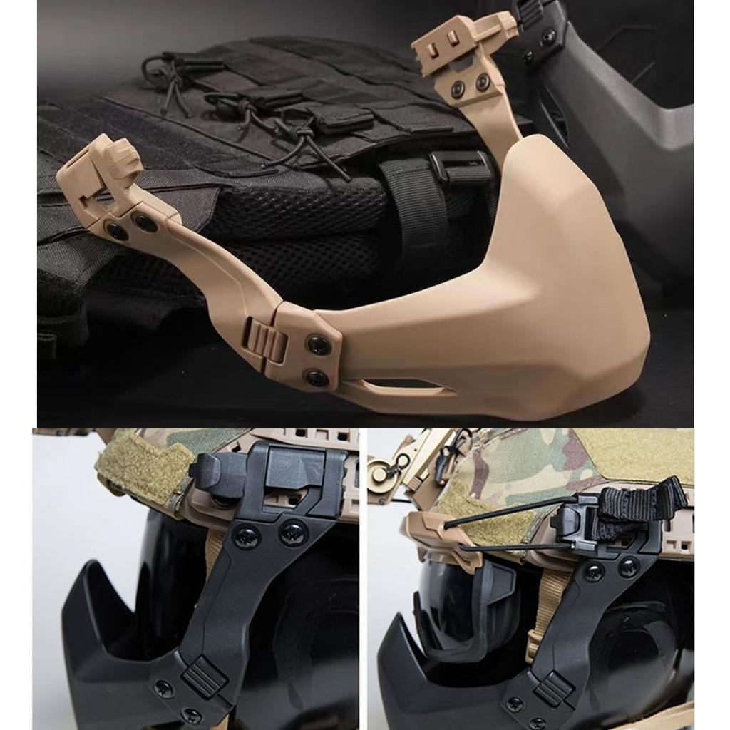 FMA Tactical Airsoft Mask Half Face Mask Tactical Airsoft Protective Mask Foldable Half Seal Mask for CS Game Cosplay (Б, Черный)