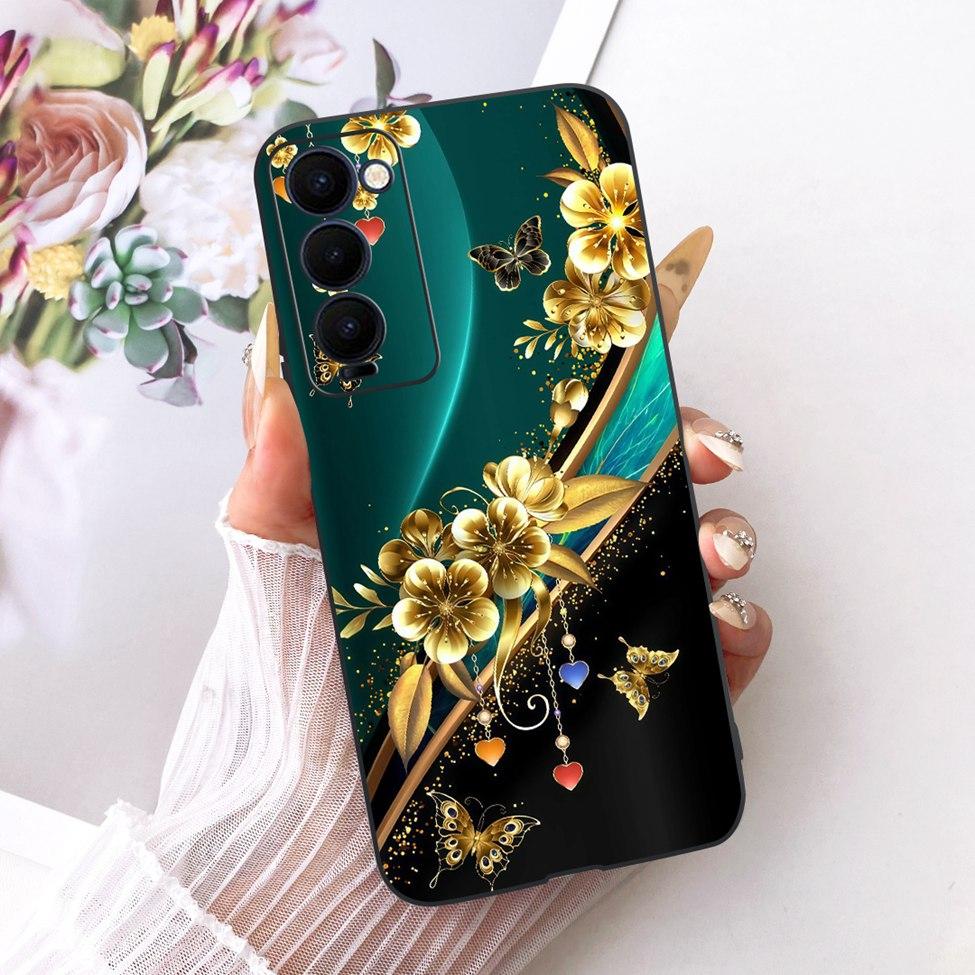 Case For Tecno Camon 18 Cover Cute Cat Fashion Butterfly Funny Painted Casing Tecno CH6 CH6n