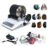 Electric Stone Polisher Kit with Natural Stone Grinding Powder Accessories DIY Kids Detachable Rock Tumbler Machine Toddlers STEM Educational Toy