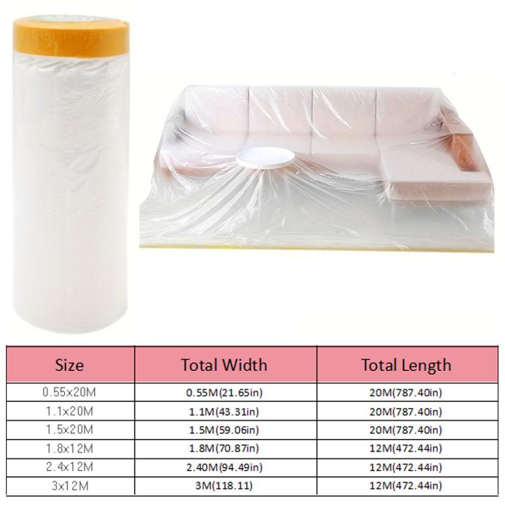Transparent Self-adhesive Dustproof Film Disposable Waterproof Furniture Protection Film Plastic Moisture Proof