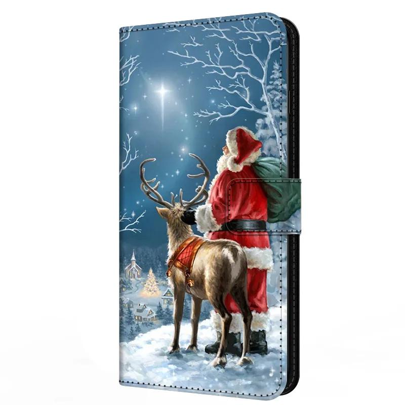 Wallet For Oneplus Ace 6 Flip Stand Book Phone Cover Magnetic Leather Case Cartoon Anime Merry Christmas Capa Oneplus Ace6 5G