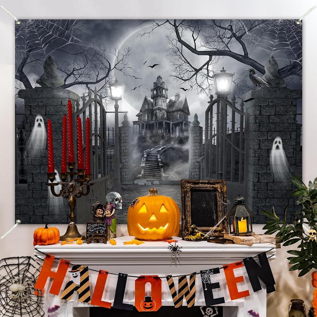 Halloween Backdrop Banner Decorations for Photography 7x5Ft