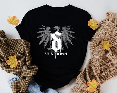 Shinedown Рок-группа Плотный Хлопок Черный Унисекс Классическая Футболка EN760 Унисекс Футболка