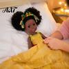 Toddler Toys for Imaginative Play 14 Inch Black Doll with Afro Hair, Soft Vinyl Posable Gift Children Kids, Dress Up Fashion Toy Accessories,