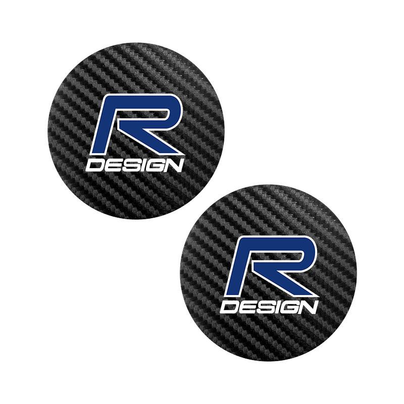 2Pcs Car Leather Coaster Pad Anti-noise Water Cup Mat For Volvo Rdesign XC60 XC40 V60 V70 XC90 V90 V40 EC40 EX40 S80 S60 S90 C70