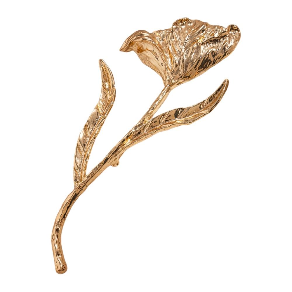 Zinc Zinc Alloy Tulip Brooch Suit Charm Deco Clothing Pin Accessories Flower Bud Brooch  Ladies
