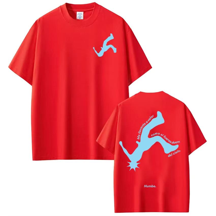 Dueno Del Cielo Tour 2026 Singer Humbe Print Tees Men Women Shortsleeved pure Cotton Hiphop Tshirt Comfort Casual Tshirts