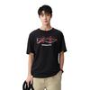 Li-Ning Футболка с коротким рукавом и круглым вырезом, мужская, цвет черный, красный, AHSR543-7