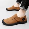 Большой размер 2025 осень новая универсальная обувь Doudou на одной педали из натуральной кожи с мягкой подошвой и нескользящей подошвой, мужская повседневная обувь