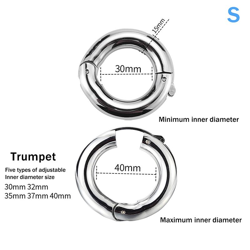 Adjustable Weight-Bearing Ring Exercise Ejaculation Delay Scrotal Restraint Adult Cock Supplies Metal Sperm Locking Ring