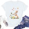 Women's Casual Round Neck Short Sleeve Pullover Printed T-Shirt Top