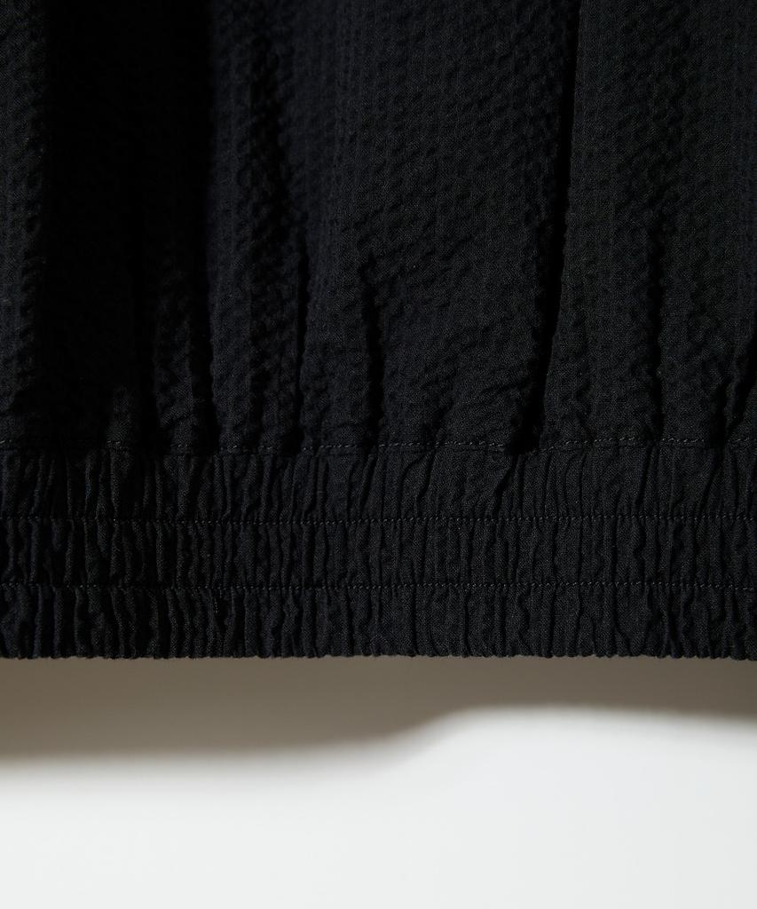 Horlisun Visitor Harrington Seersucker Jacket Black