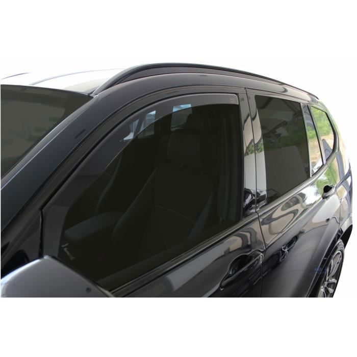 Déflecteurs d'air - J&J AUTOMOTIVE - Heko - Fumé - Pour BMW X3 F25 2010-2018 - Installation facile