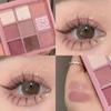 Новая палитра теней для век Nine Color Eyeshadow Palette Rose Pink Pearly Matte Eye Shiny Pigment Makeup Sequin Lasting I4F8, 01 A