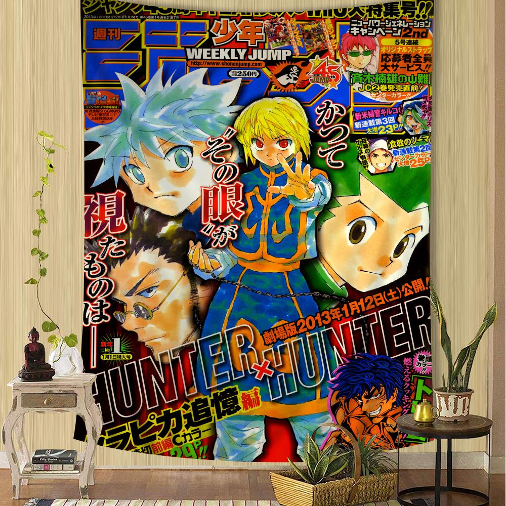 Аниме HUNTER x HUNTER Гон Золдик Хисока DIY Настенный гобелен для гостиной Дома Общежития Декор Настенное искусство Декор