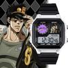 JOJO's Bizarre Adventure Студенческие часы Детские Подростковые Электронные часы Будильник Хронограф Наручные часы Ins