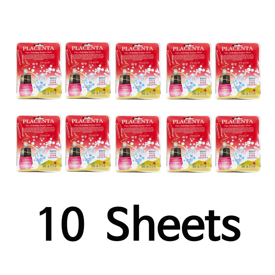 Тканевая маска для лица Placenta Hydrating Essence Mask Pack Уход за кожей (10 листов и 2 варианта) корейская косметика