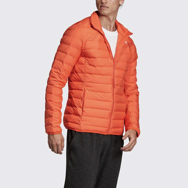 adidas Оригинальный трилистник, повседневный спортивный теплый пуховик с воротником-стойкой, зимняя мужская верхняя одежда, оранжевый, желтый, FH6633