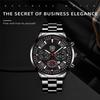 Модные мужские часы из нержавеющей стали Модные часы с календарем Повседневные часы Деловые спортивные мужские часы Мужские часы