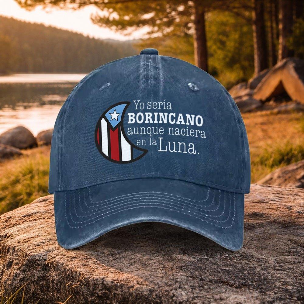 pc Casual Versatile Puerto Rican Culture Print Washed Baseball Cap Suitable for Golf Casual Wear and Outdoor Activities Gol