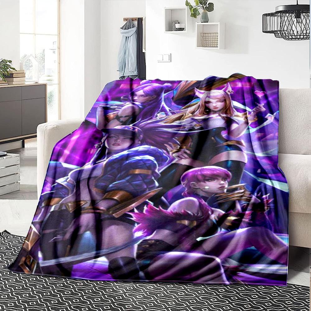 KDA Print Flannel Blanket High Quality Warm Comfortable Cover for All Seasons Perfect for Gifts Home Decor