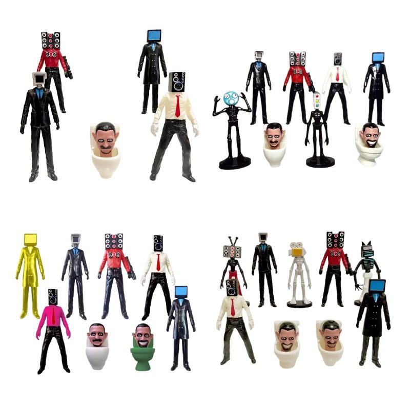 Высококачественный ПВХ 2,5-4,5 дюйма Туалетный Человек против Человека-Наблюдателя Фигурка Модель Украшение