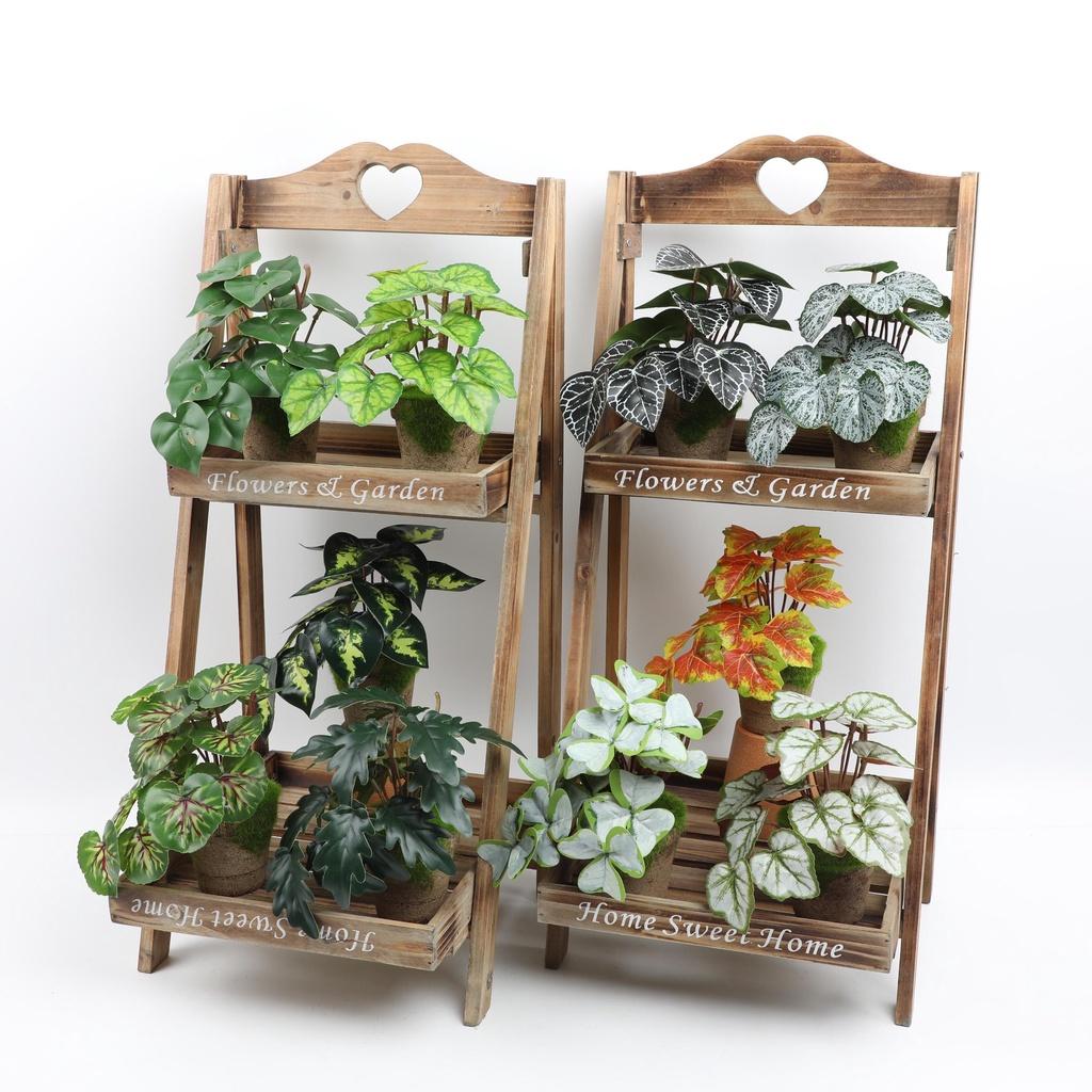 Искусственные зеленые растения для настольного украшения в помещении Эвкалипт Лист банана Спина черепахи Маргаритка Гибискус