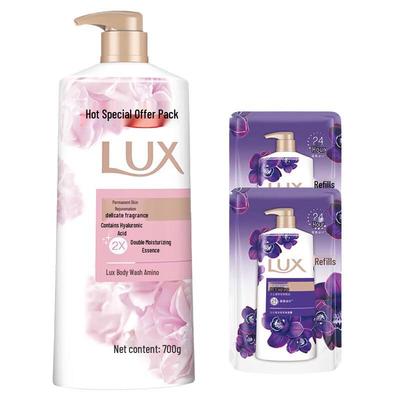 Набор гелей для душа Lux с стойким ароматом и для нежной кожи