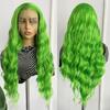 AIMEYA Platinum Blonde Lace Front Wig for Women Girls Long Body Wave Heat Resistant Synthetic Lace Wigs Daily Use Cosplay Party