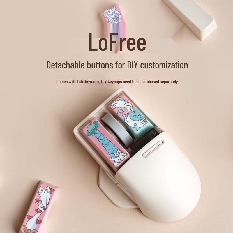LOFREE OE909 Wireless Tri-Mode PBT Office Mouse