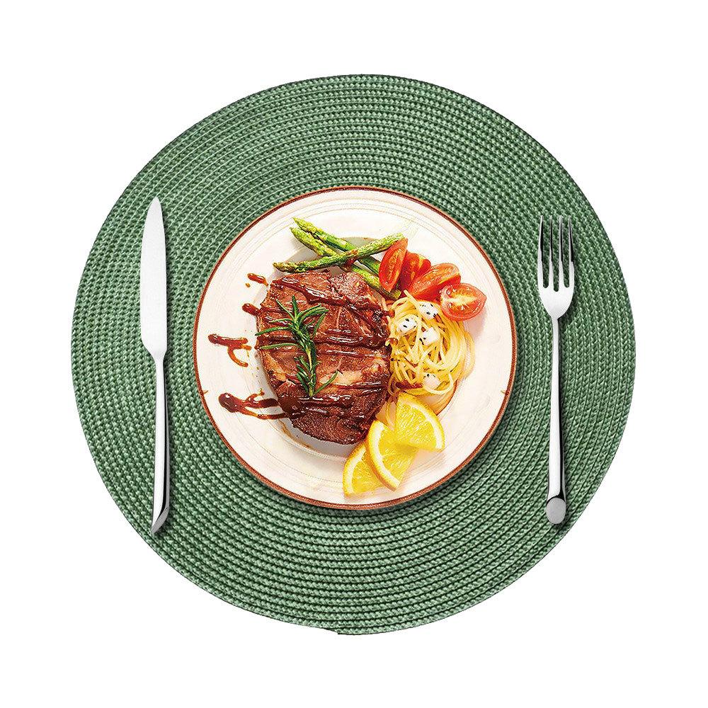 Round Placemats Set  Braided Circle Place Mat Washable Table Mats for Kitchen Dining Table Mixed Color Non-Slip Place mats