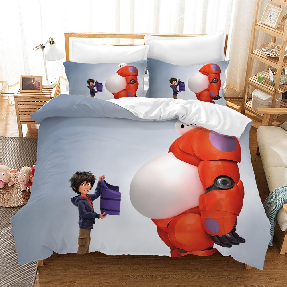 Big Hero 6 3D Children'S Bedding Set Duvet Cover Sets Comforte Suitable For Children And Adults Cute Printed Cartoon